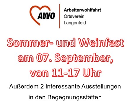 Sommer- und Weinfest- feiere mit uns!