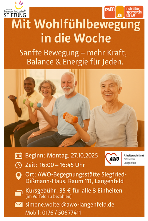 Mehr über den Artikel erfahren Mit Wohlfühlbewegung in die Woche
