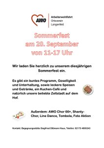 Mehr über den Artikel erfahren Sommerfest am 20.09.2025