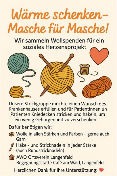 Wollspenden für ein soziales Herzensprojekt
