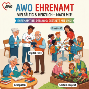 Mehr über den Artikel erfahren Ehrenamt bei der AWO: So bunt wie das Leben selbst!